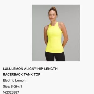 1 lululemon tank top purchased in may 2022.